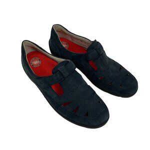 Aetrex‎ Lynco Mens Sandals 6.5 Blue Orthotic Arch Support Comfort Walking Casual